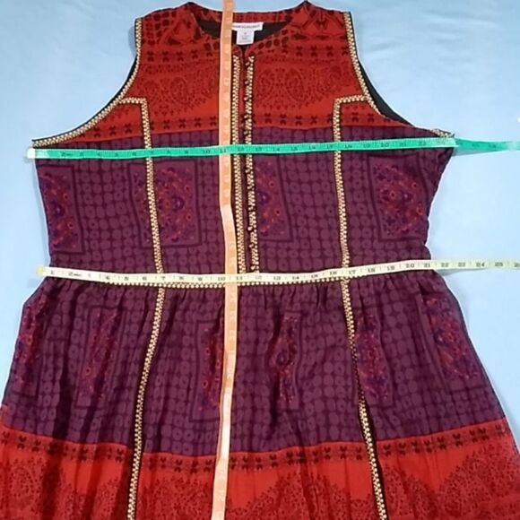 Jessica London Elegant Purple And Red Maxi Women’s Dress Size 16 Plus - Picture 3 of 8